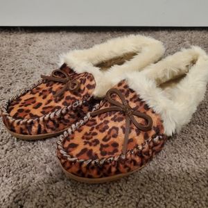 Jcrew leopard print slippers